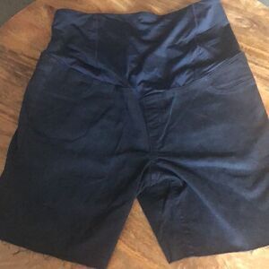 Over Belly Maternity Jean Shorts - NWOT in black